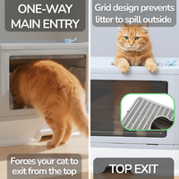 Thumbnail for Enclosed Cat Litter Box with Drawer and One-Way Entry for Odor Control – Spacious and Easy to Clean Litter Box for All Cats