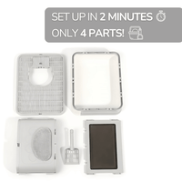 Thumbnail for Enclosed Cat Litter Box with Drawer and One-Way Entry for Odor Control – Spacious and Easy to Clean Litter Box for All Cats