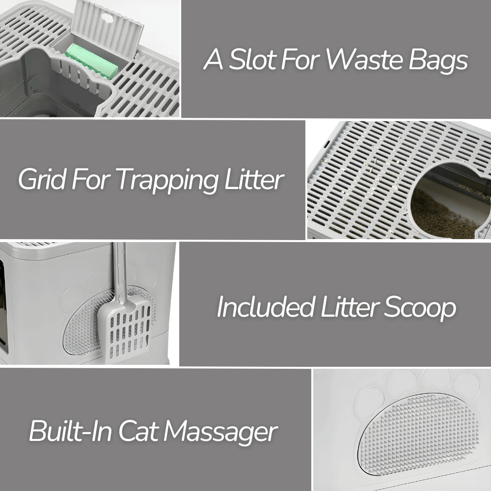 Enclosed Cat Litter Box with Drawer and One-Way Entry for Odor Control – Spacious and Easy to Clean Litter Box for All Cats