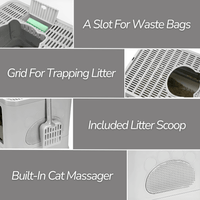 Thumbnail for Enclosed Cat Litter Box with Drawer and One-Way Entry for Odor Control – Spacious and Easy to Clean Litter Box for All Cats