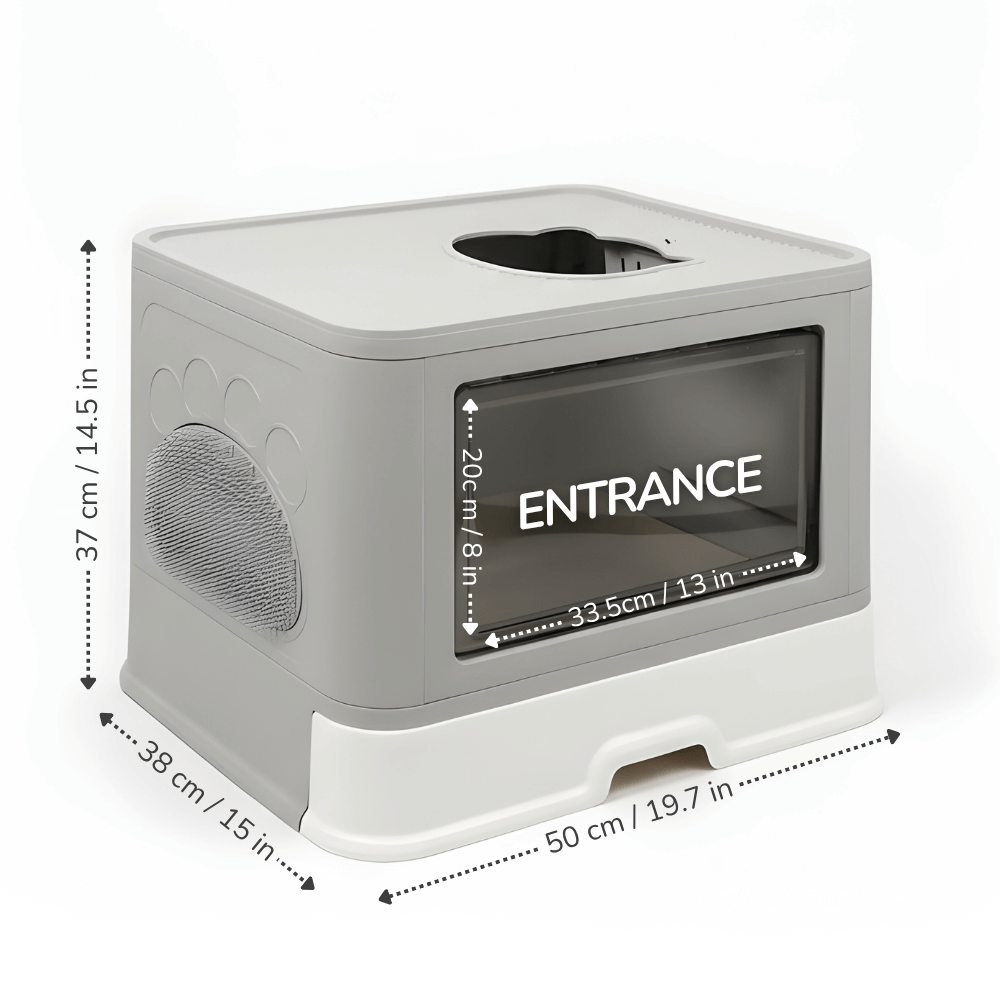Enclosed Cat Litter Box with Drawer and One-Way Entry for Odor Control – Spacious and Easy to Clean Litter Box for All Cats
