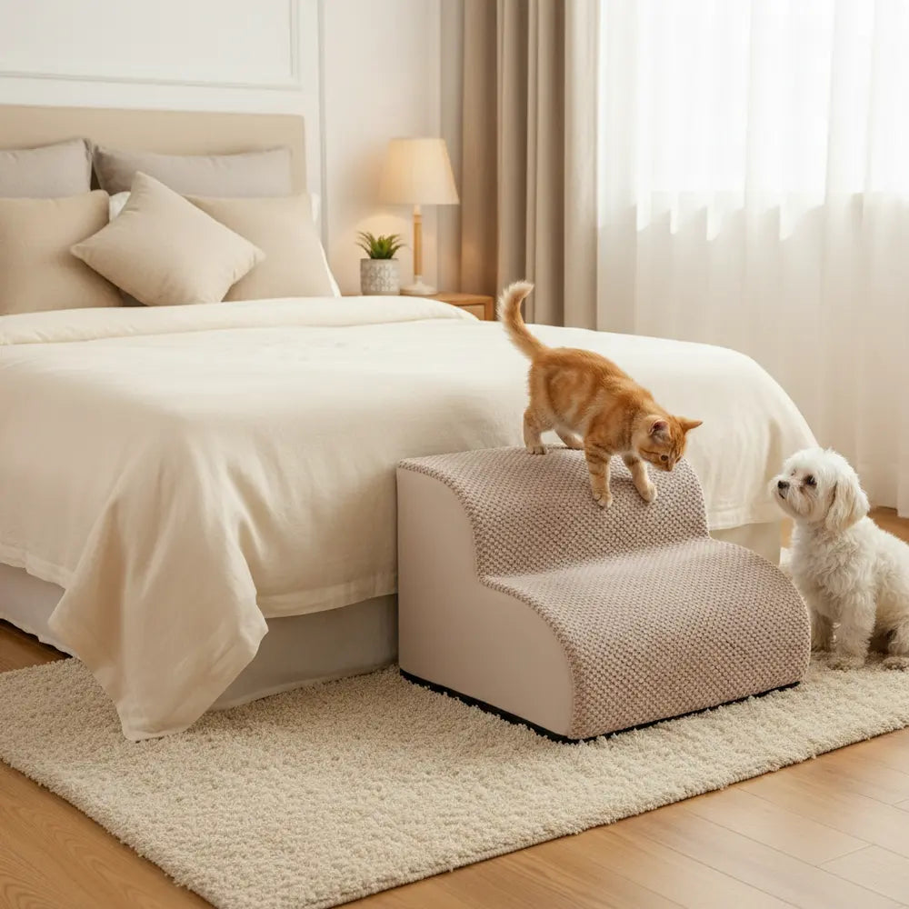 Pet Steps for Dog – Non-Slip Stairs for Bed and Couch – Soft Foam, Machine-Washable, Multiple Sizes Available