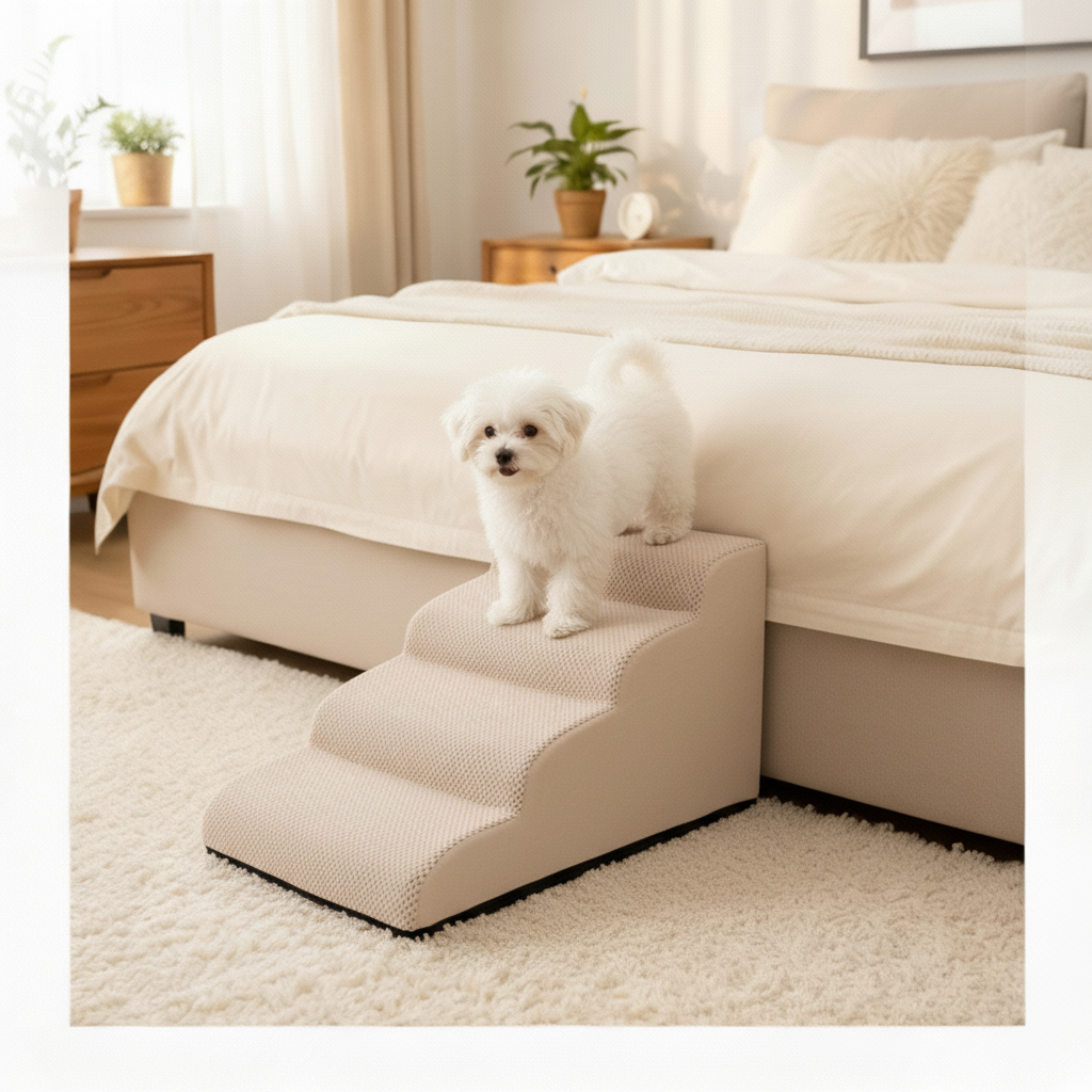 Pet Steps for Dog – Non-Slip Stairs for Bed and Couch – Soft Foam, Machine-Washable, Multiple Sizes Available