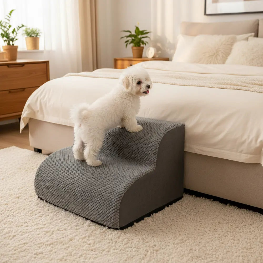 Pet Steps for Dog – Non-Slip Stairs for Bed and Couch – Soft Foam, Machine-Washable, Multiple Sizes Available