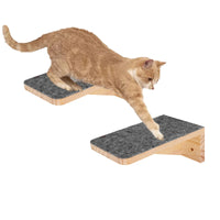 Thumbnail for Wall-Mounted Cat Furniture with Solid Wood Cat Bed and Wide Climbing Steps for Indoor Cats