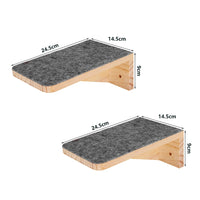 Thumbnail for Wall-Mounted Cat Furniture with Solid Wood Cat Bed and Wide Climbing Steps for Indoor Cats